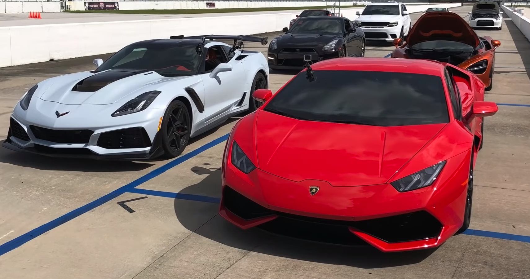 Corvette ZR1 Holds Its Own Against Huracán In Drag Race