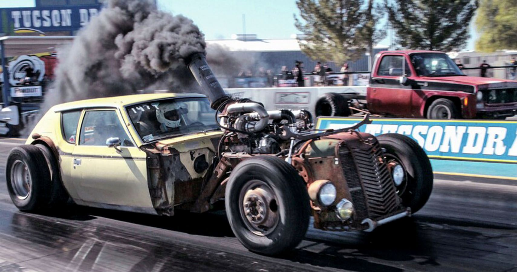 Crazy Diesel Gremlin Rat Rod Hits The Drag Strip | HotCars