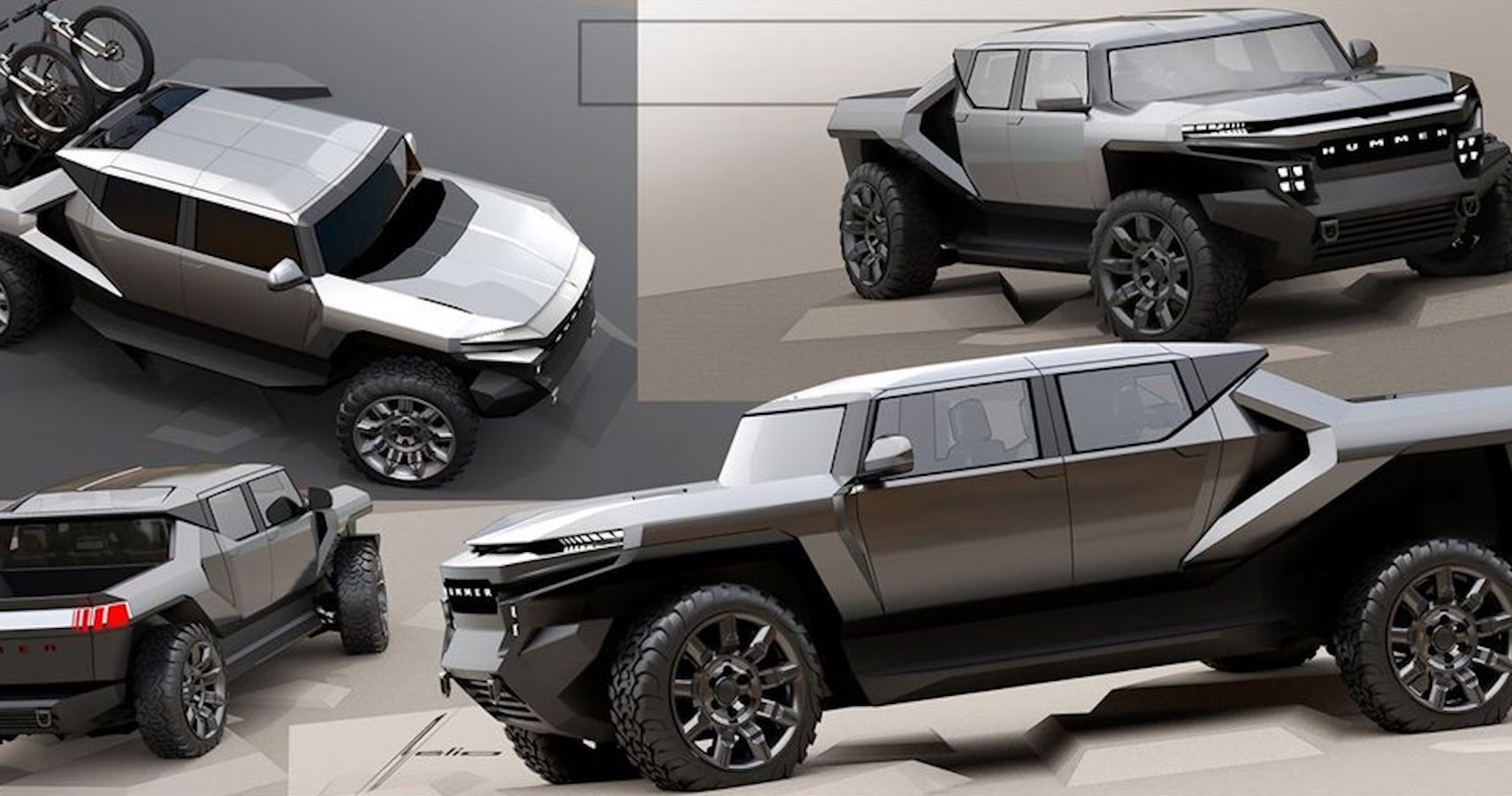 GM Design Shows Off A Radically Different Hummer EV From Sketches