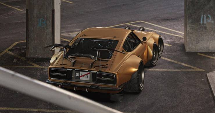 Six-Wheel Stretched Datsun Z Render Looks So Horrible It's Hard Not To Be Amazed