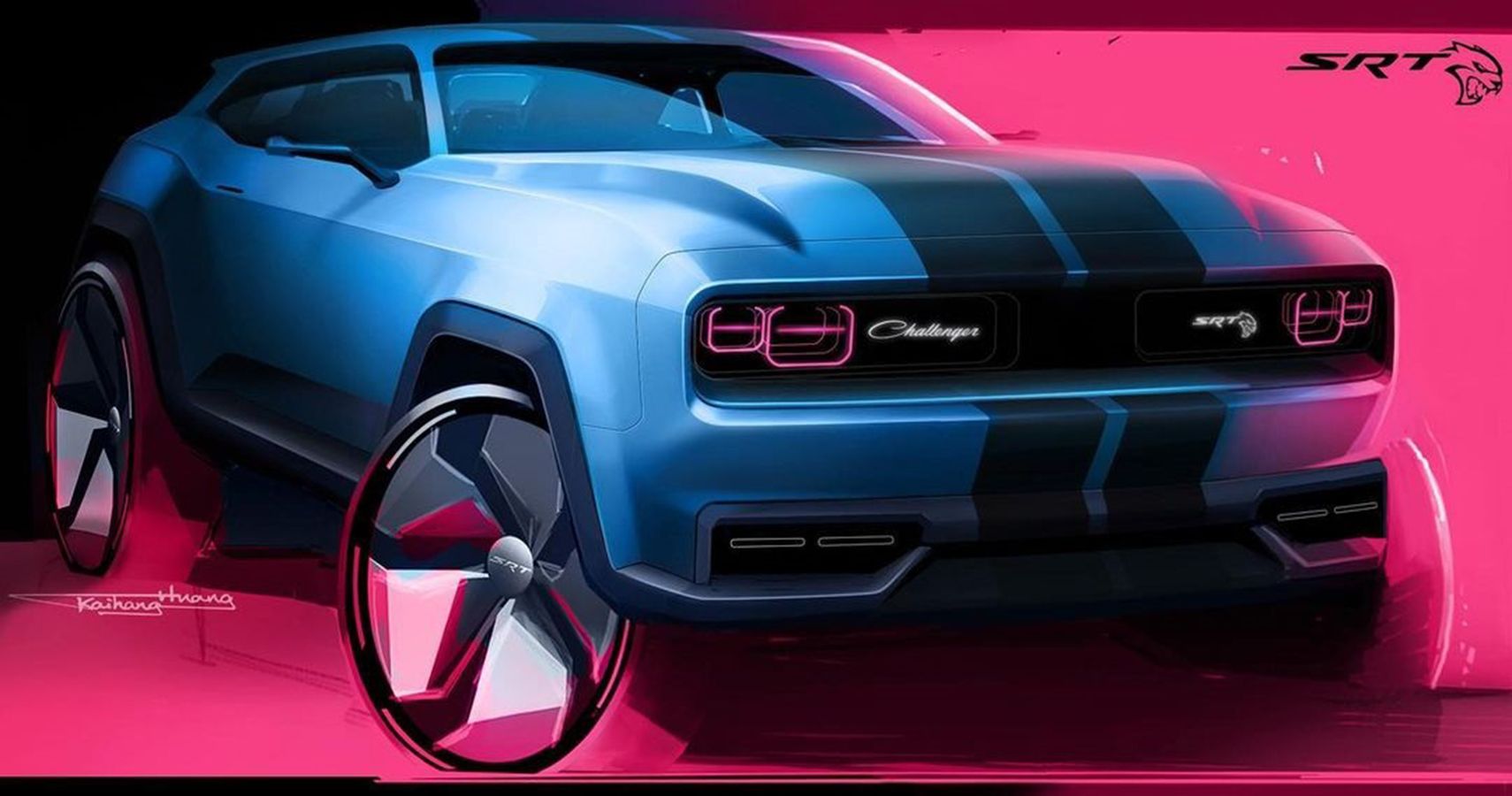 Here's What A Dodge Challenger All-Electric SUV Could Look Like