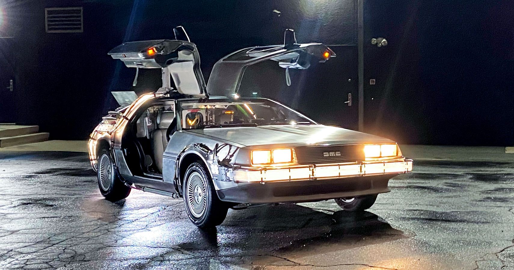 Custom-Built 'Back To The Future' DeLorean Using Original Movie Parts